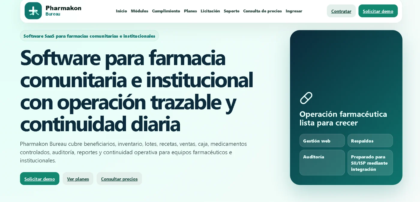 Pharmakon Bureau pharmacy management platform