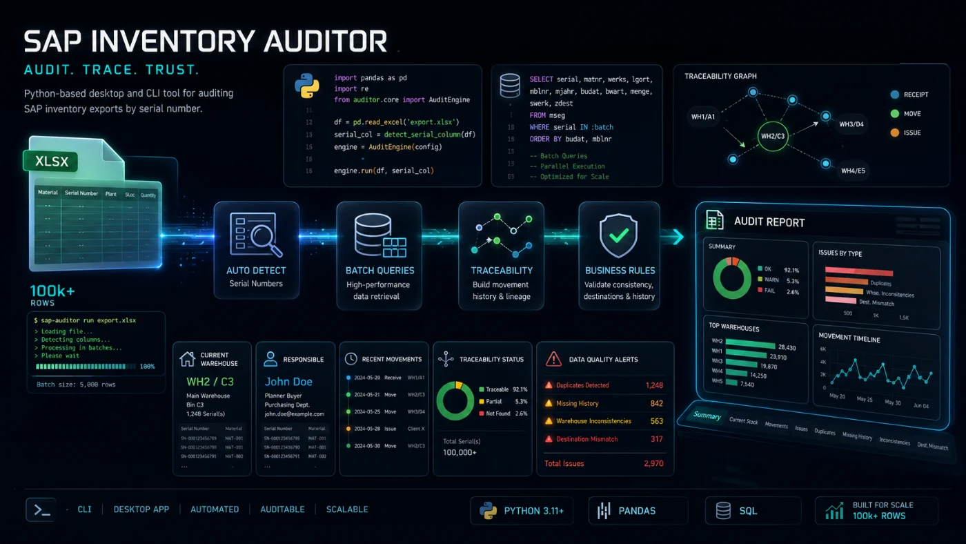 SAP inventory reconciliation report and workflow